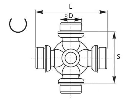 Kardanový kríž - Priemyselné - typ 17